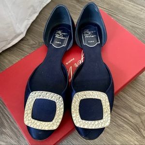 Roger Vivier flats shoes crystal buckle